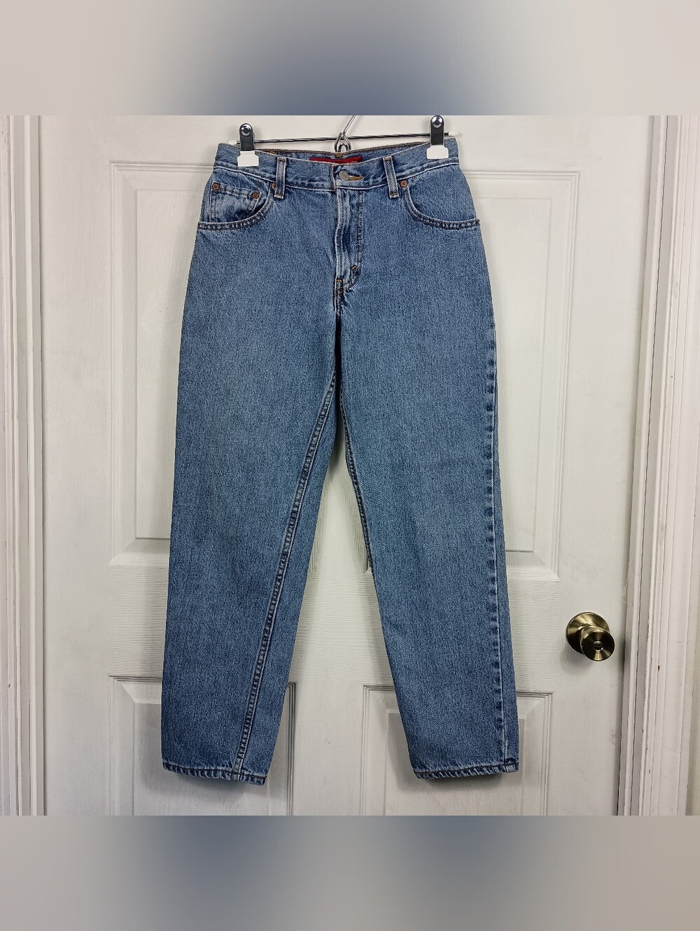 Levis 550 Jeans Womens 0 Blue Denim Mom High Rise Relaxed Fit Tapered Vintage